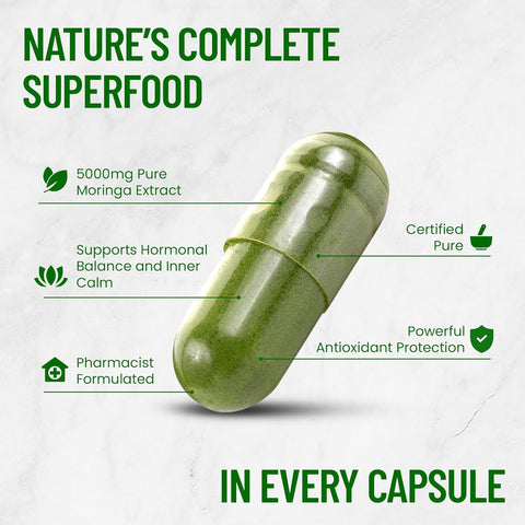 Peak Health Moringa – Natural Energy & Daily Vitality, 60 Count, Made in USA