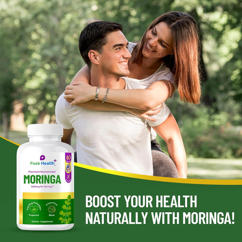Peak Health Moringa – Natural Energy & Daily Vitality, 60 Count, Made in USA