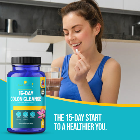 Peak Health 15-Day Colon Cleanse – Gentle Gut Reset & Bloating Relief, 30 Count, Made in USA